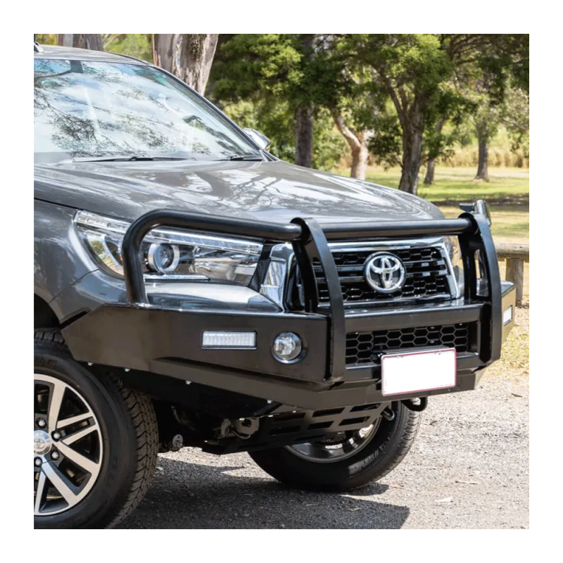 Hilux TJM Outback Bull Bar Black Steel - Image 2