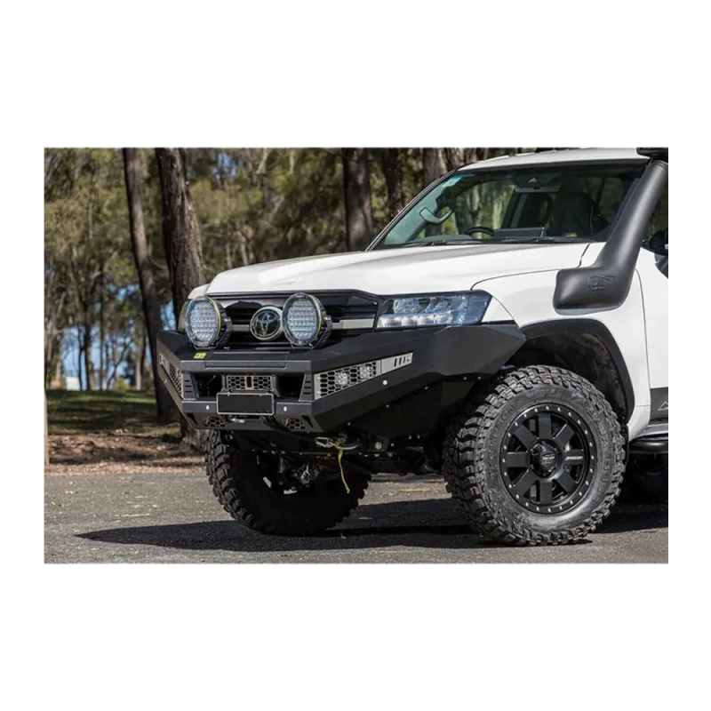 LC300 TJM Venturer Bull Bar Black Steel - Image 2