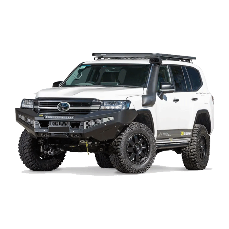 LC300 TJM Venturer Bull Bar Black Steel