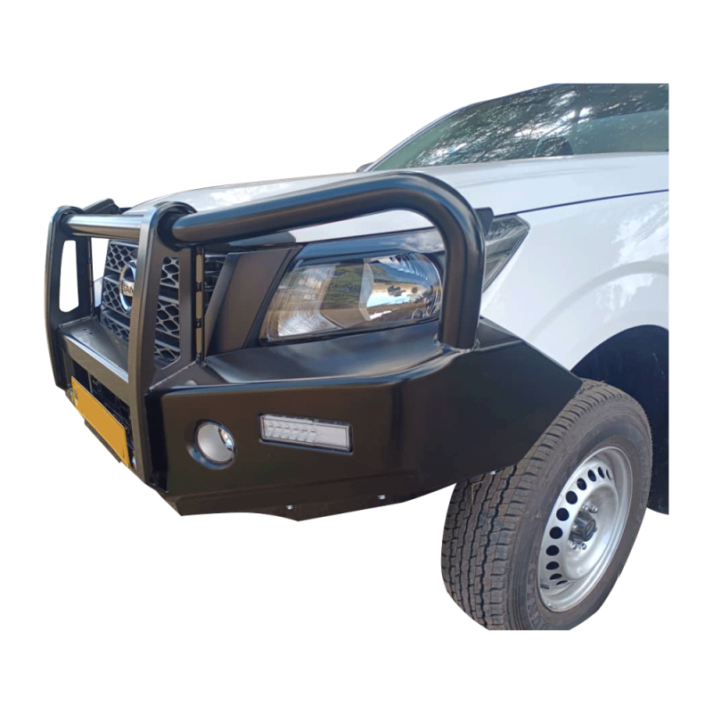 Nissan Navara TJM Outback Bull Bar Black Steel - Image 2